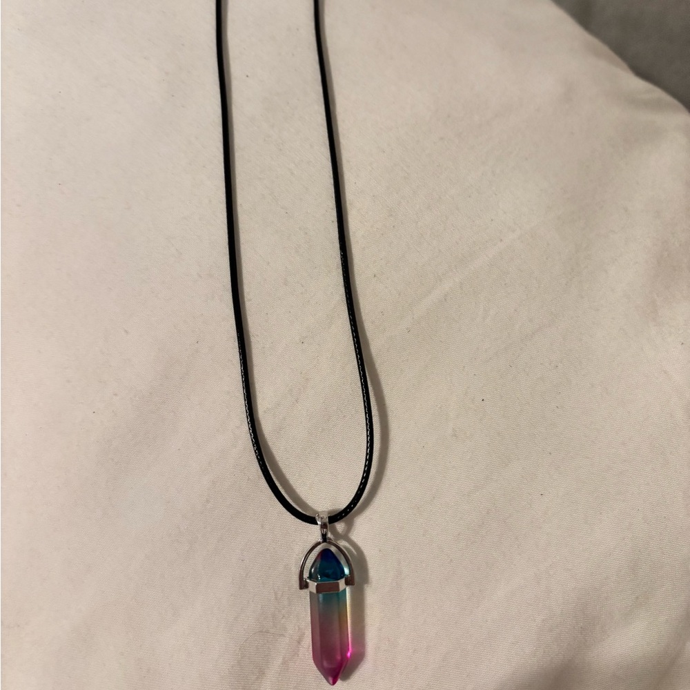 Multicolor Crystal Pendant Necklace